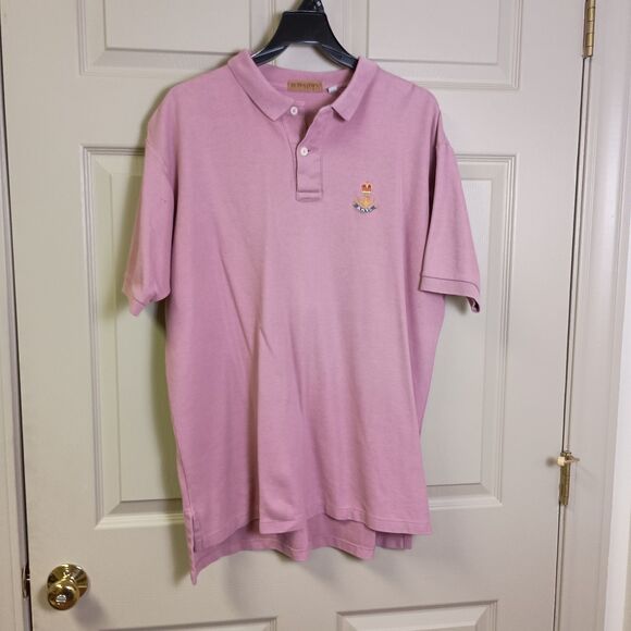 Ruff Hewn Mens Polo Size Large Dusty Pink Vintage Short Sleeve - Picture 1 of 4